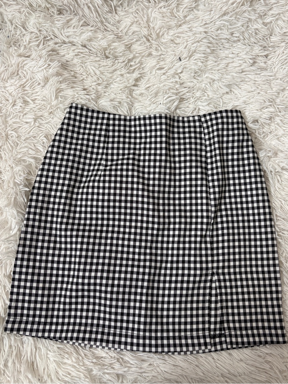 wild fable Black and White Gingham Mini Skirt